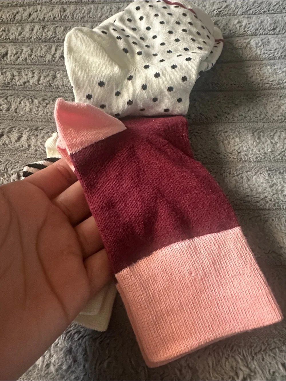 Kate Spade Mixed Pattern Crew Socks 3 pack New